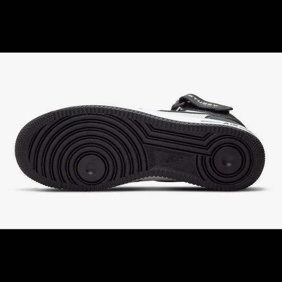 Nike x Stussy Air Force 1 '07 Mid Black White DJ7840-002 Men's Sizes - Picture 8 of 9